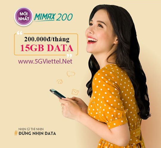 Cách đăng ký gói cước Mimax200 Viettel nhận 15GB data chỉ 200.000đ