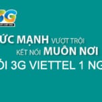 Cách đăng ký gói cước 3G Viettel 1 ngày mới nhất 2020 từ 1k, 3k, 5k, 10k