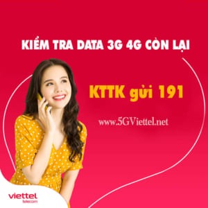 Kiểm tra dung lượng 3G 4G Viettel còn lại đơn giản nhất