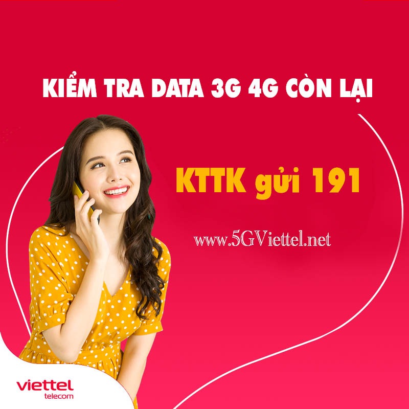 Kiểm tra dung lượng 3G 4G Viettel còn lại
